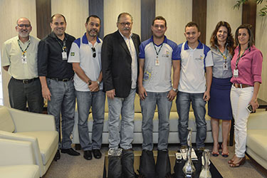 SENAI Taguatinga presidente da FIBRA recebe candidato &agrave; Worldskills 2015