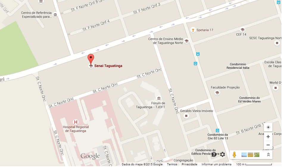 Localização SENAI Taguatinga Localização SENAI Taguatinga
