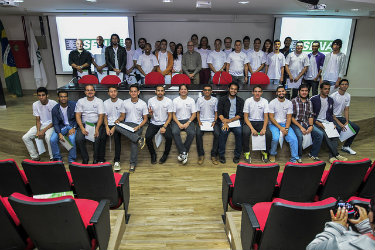 Participantes na palestra do Henrique Malvar no SENAI Taguatinga Participantes na palestra do Henrique Malvar no SENAI Taguatinga