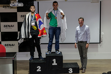 Cerimonia de premiacao seletivas worldskills funilaria