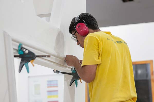 28 03 2019 Treinamento World Skills 2019 Drywall Luan Silva Braga Foto Victor Hugo Pessoa