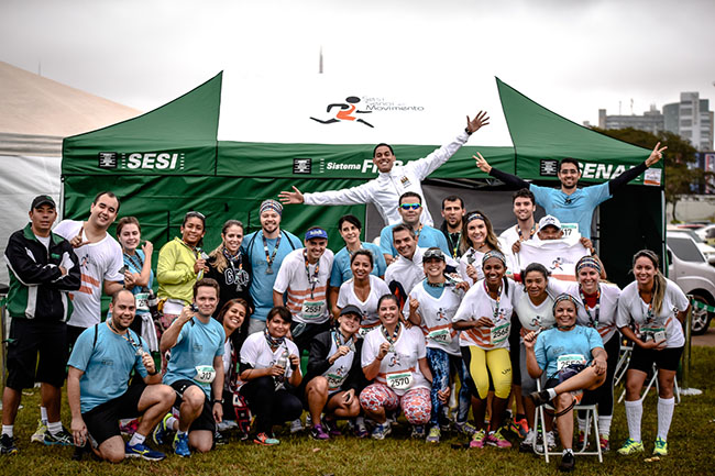 Equipe SESI/SENAI em movimento na corrida Circuito das Esta&ccedil;&otilde;es - etapa inverno