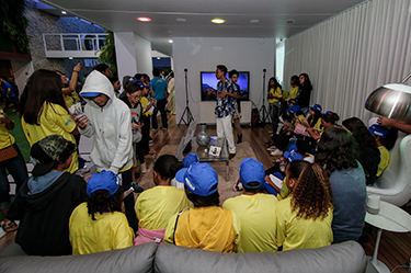 Casa inteligente sala automatizada