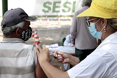 Sesi Gama é ponto de vacinação contra a covid-19